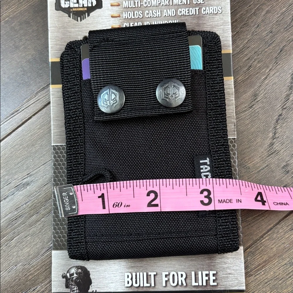 TAC GEAR Tactical Wallet,multi compartment,cash/cards/ID,military grade,snap top